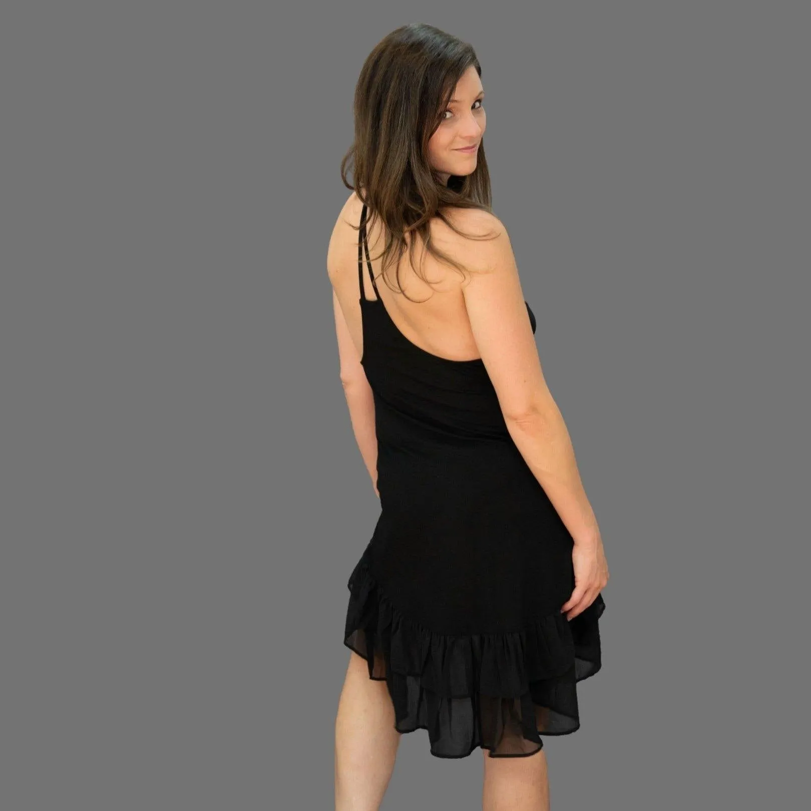 Taupe High Low Chiffon Dress Extender