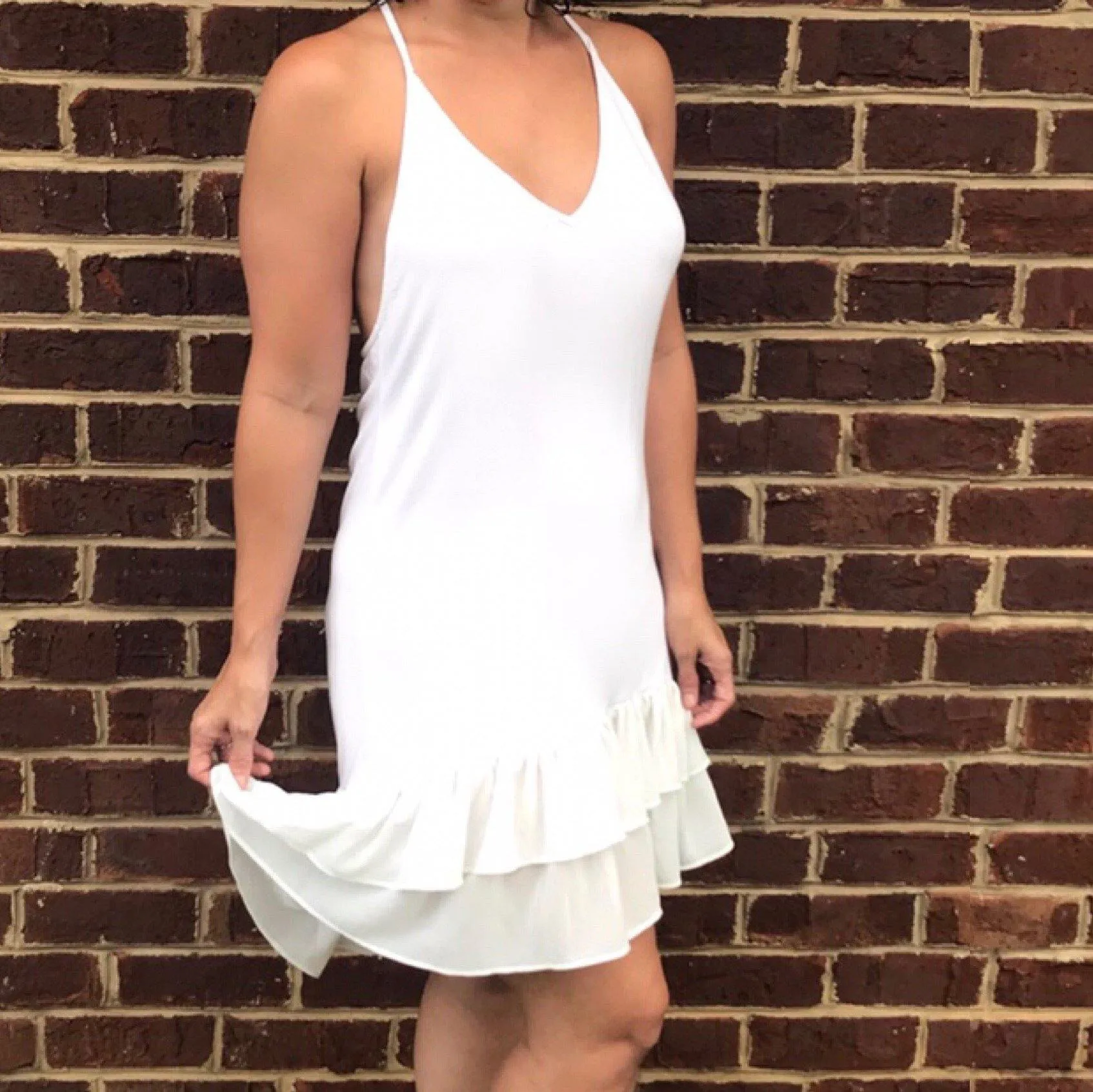 Taupe High Low Chiffon Dress Extender
