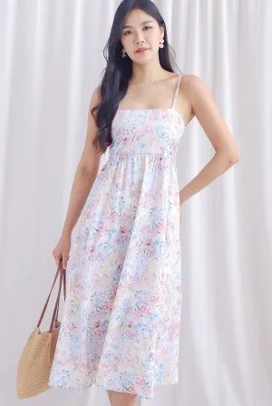TDC Lyndsey Abstract Floral Spag Dress In Pastel