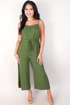 TIE WAIST JUMPSUIT