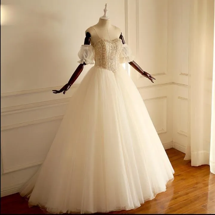 Top Beaded Sparkly Formal Unique Off Shoulder Prince Wedding Dresses, 2018 New Arrival Bridal Gowns , WD0292