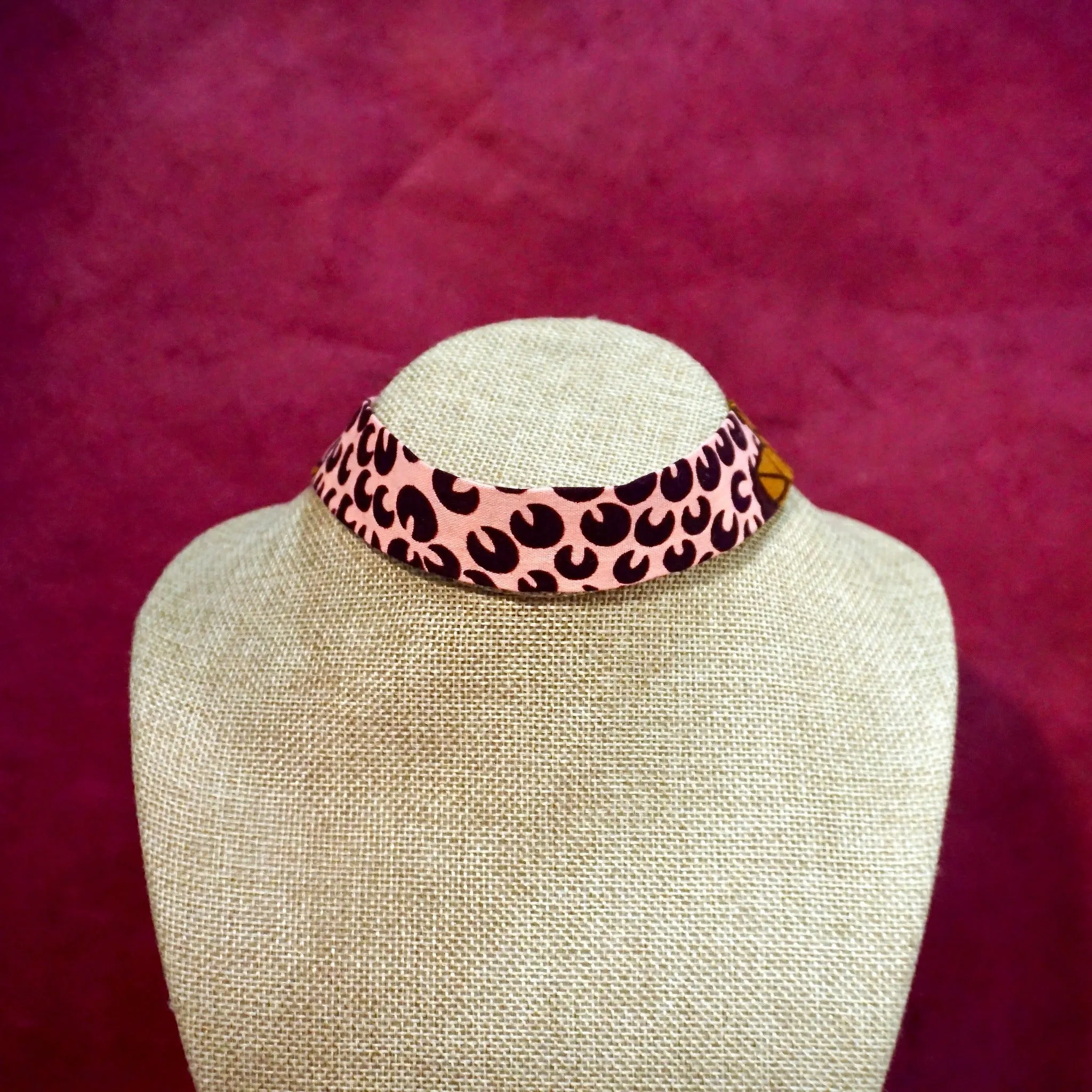 Tsukiko Ankara Fabric Choker
