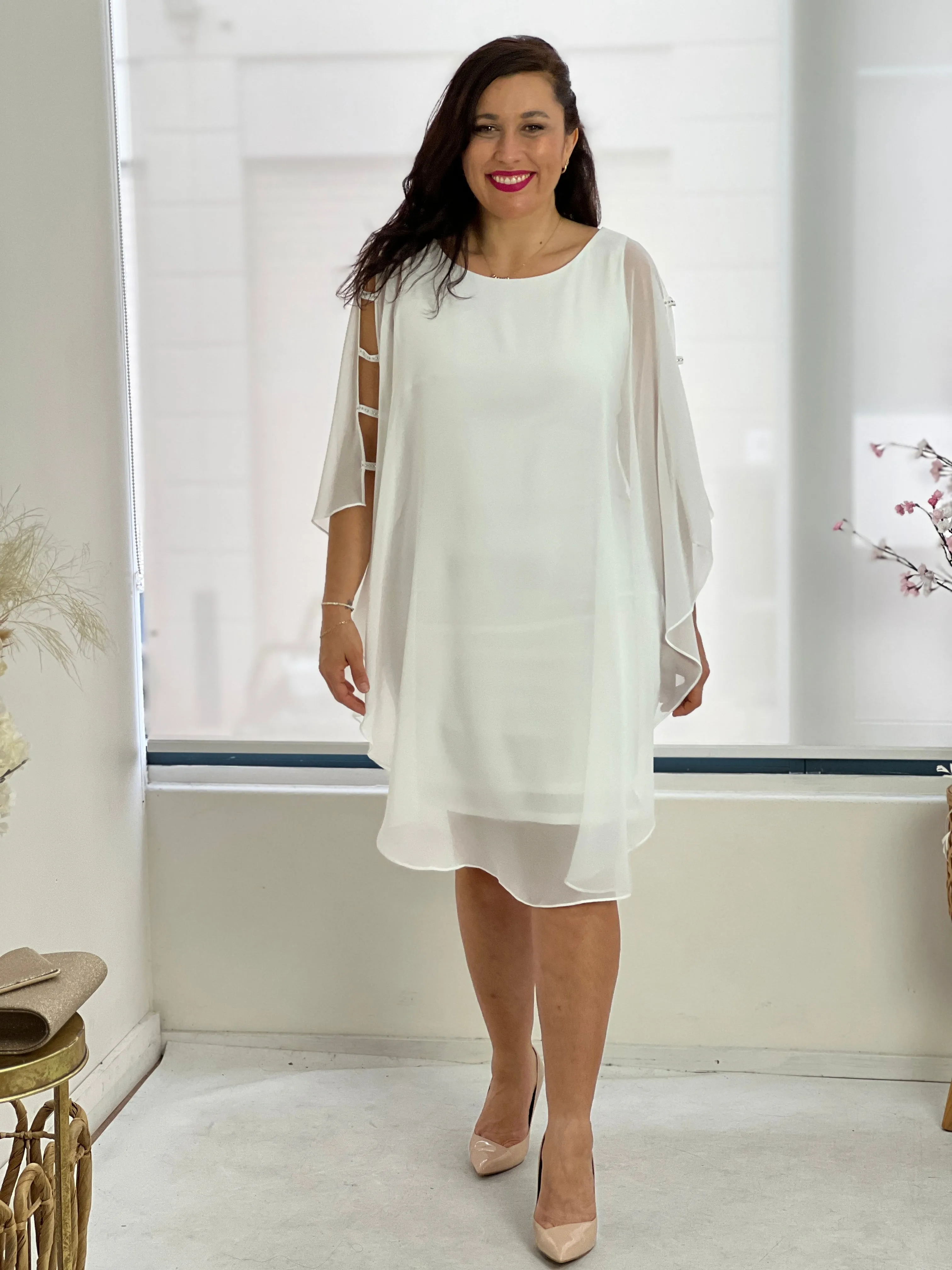 Una Ivory Evening Dress