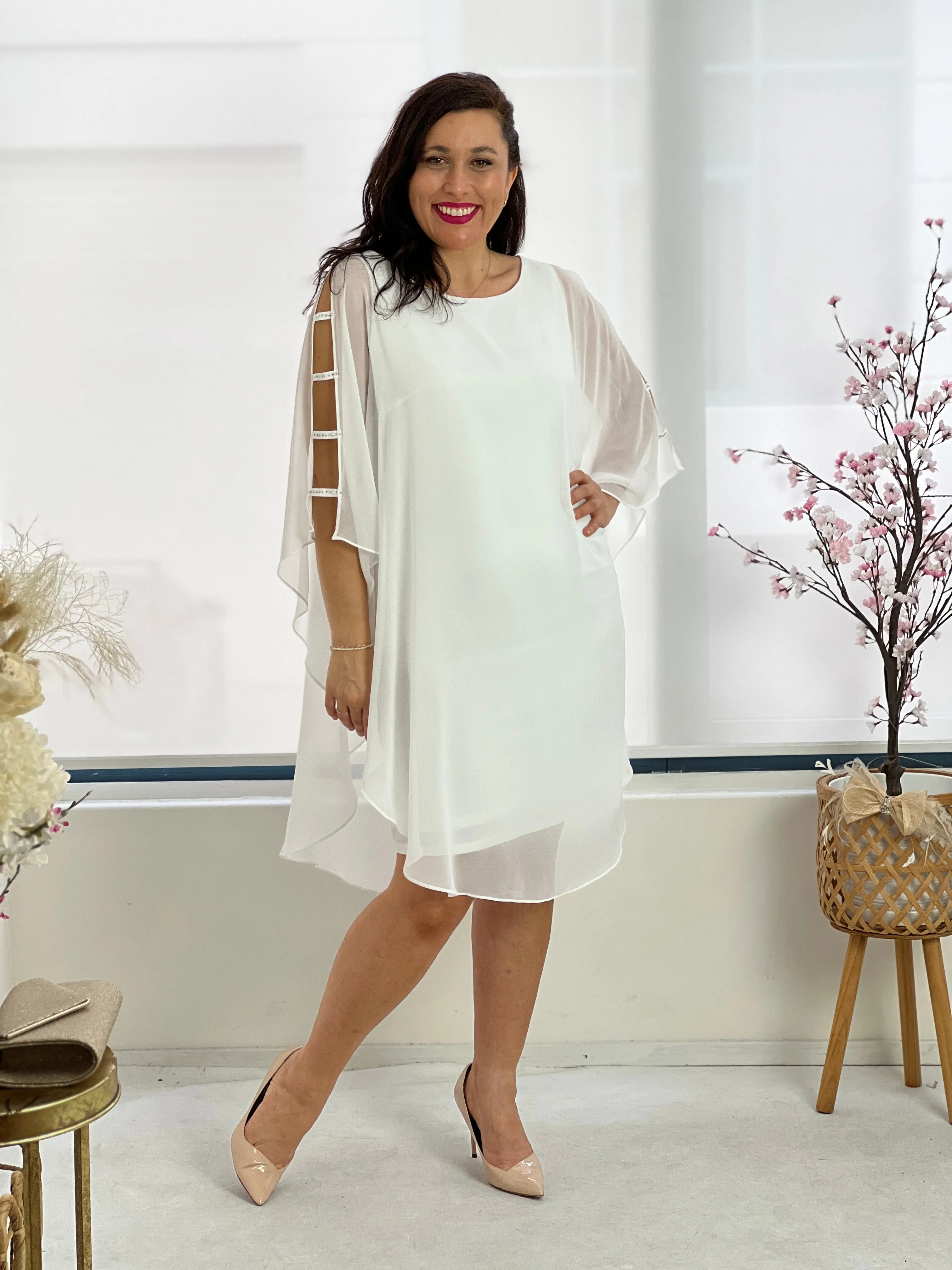 Una Ivory Evening Dress