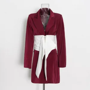 Unique Fashion Medium Long Suit Blazer Jacket Dress