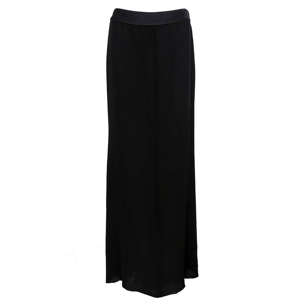 Valentino Boutique 1990's Black Silk Georgette & Chantilly Lace Three Piece Evening Ensemble