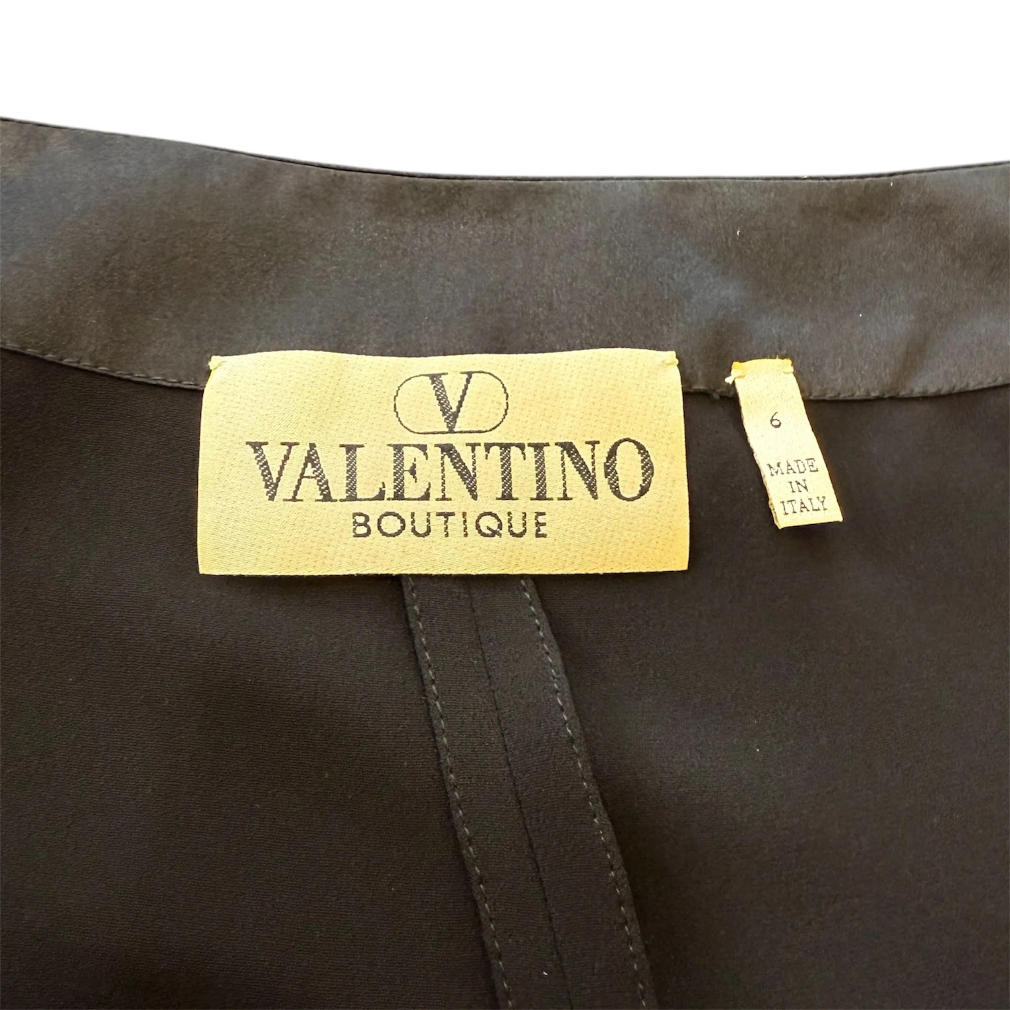 Valentino Boutique 1990's Black Silk Georgette & Chantilly Lace Three Piece Evening Ensemble