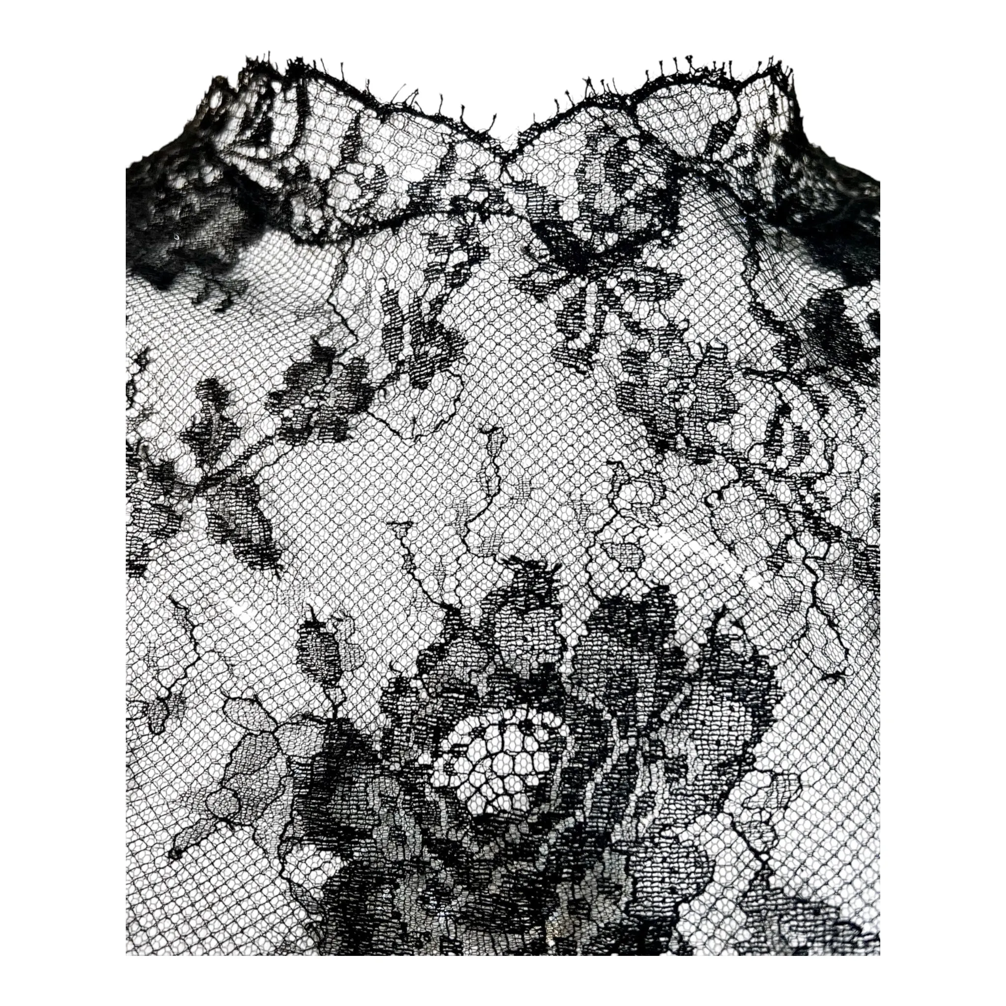 Valentino Boutique 1990's Black Silk Georgette & Chantilly Lace Three Piece Evening Ensemble