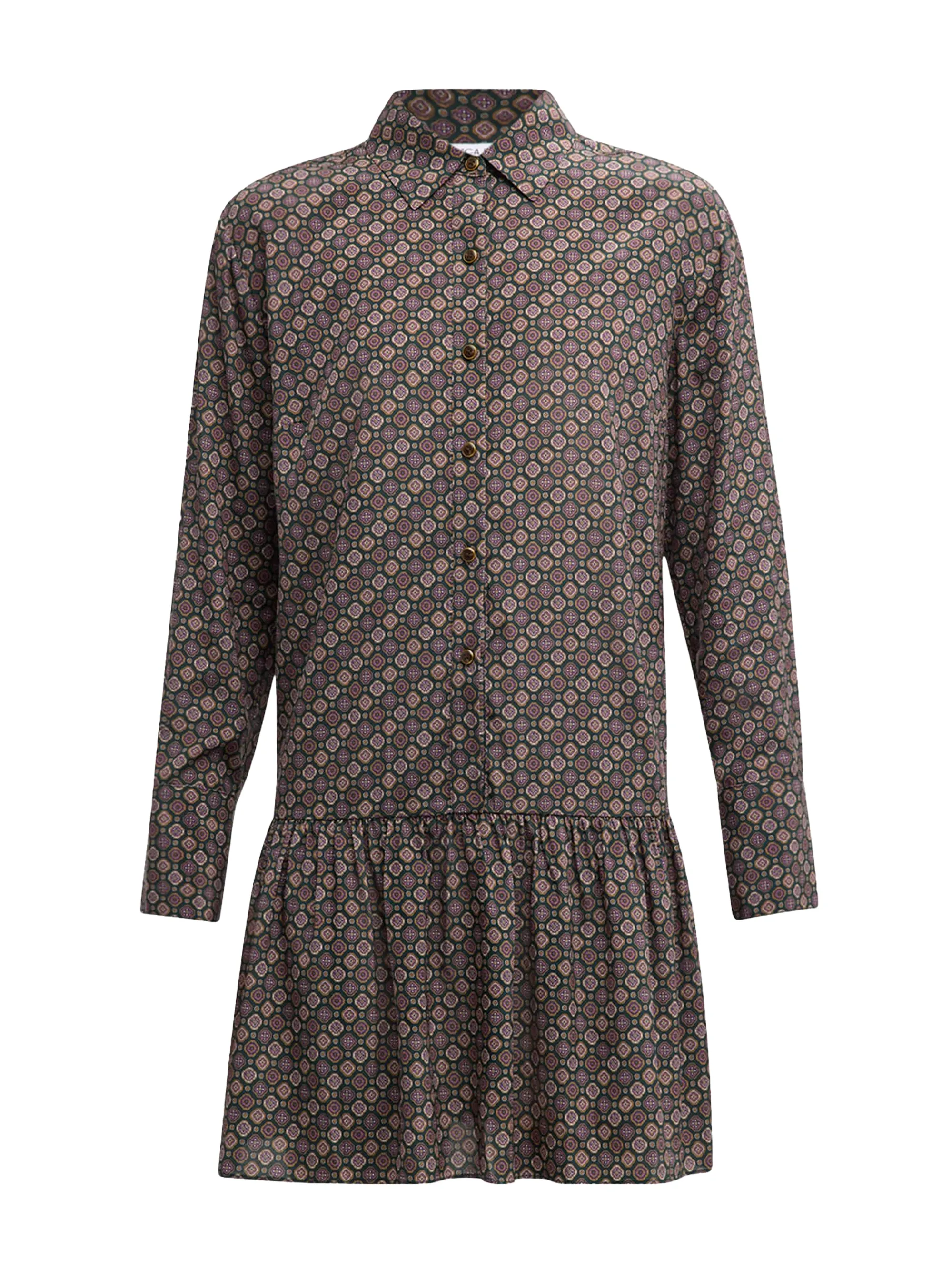 Veronica Beard Alexandra Drop-Waist Printed Mini Dress