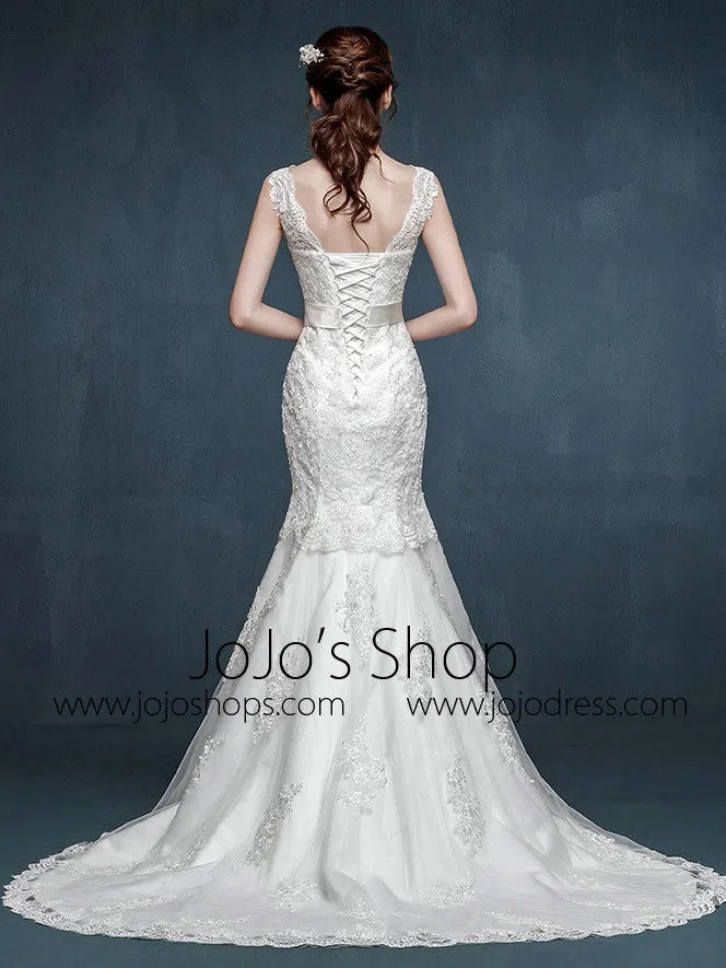 Vintage Inspired Mermaid Lace Wedding Dress