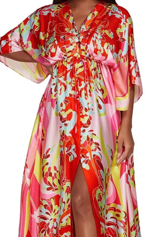 VIVRANT FLOWEY MAXI DRESS