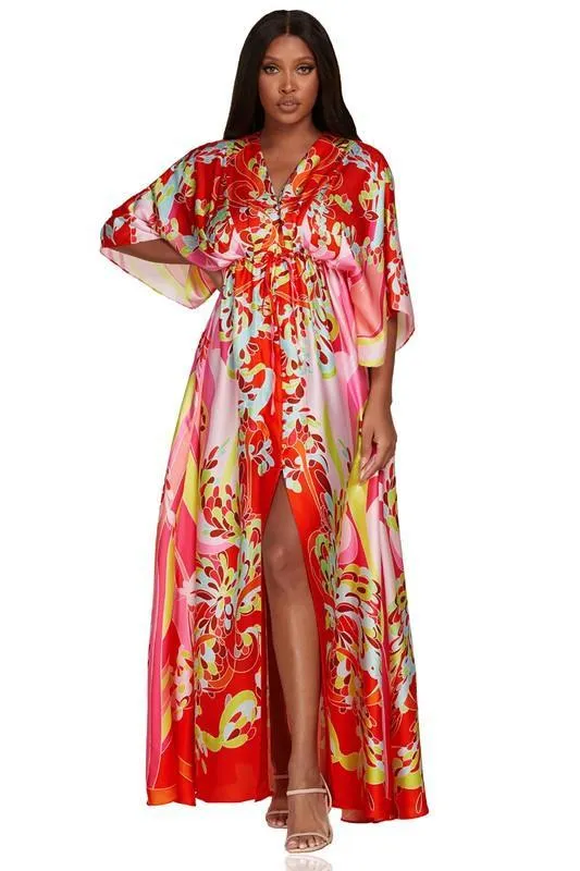 VIVRANT FLOWEY MAXI DRESS