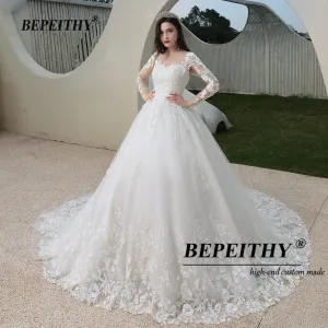 Wedding Gowns For Women Long Sleeves Bride Princess Bridal Dresses