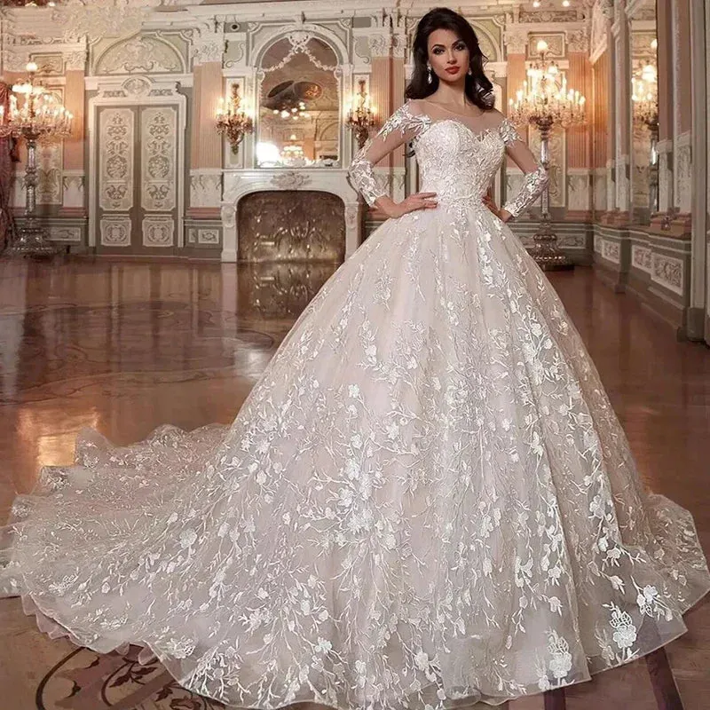 Wedding Guest Dresses: White Women's Wedding Dresses Robe Bridal Gowns Lace
