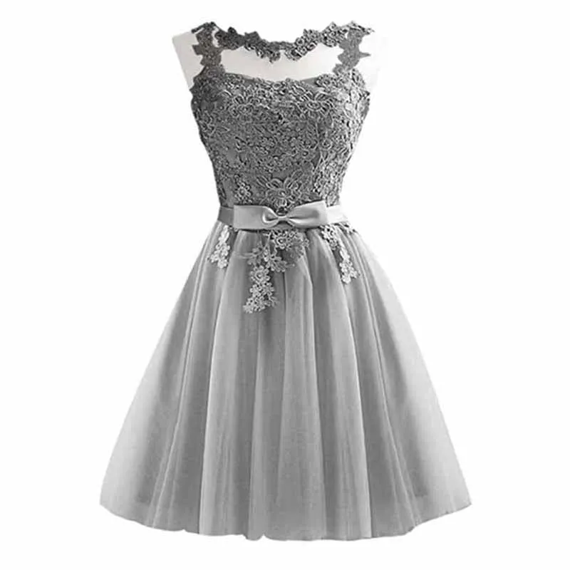 Women's A-Line Lace Homecoming Dresses Short Prom Cocktail Dresses for Teens