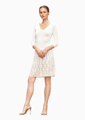 Zalina - V-Neck Drop Waist Cocktail Dress