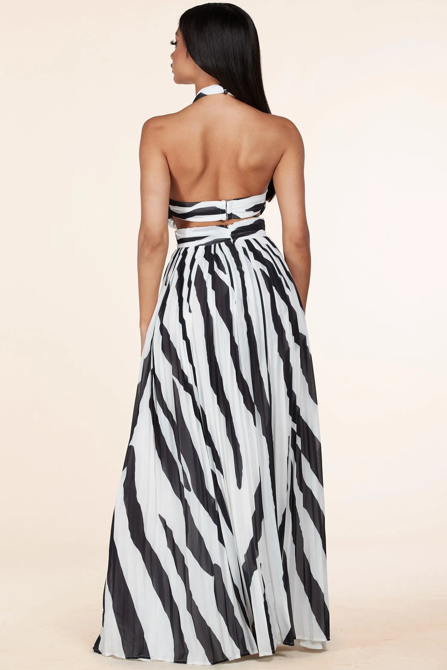 ZEBRA PRINT DRESS MAXI